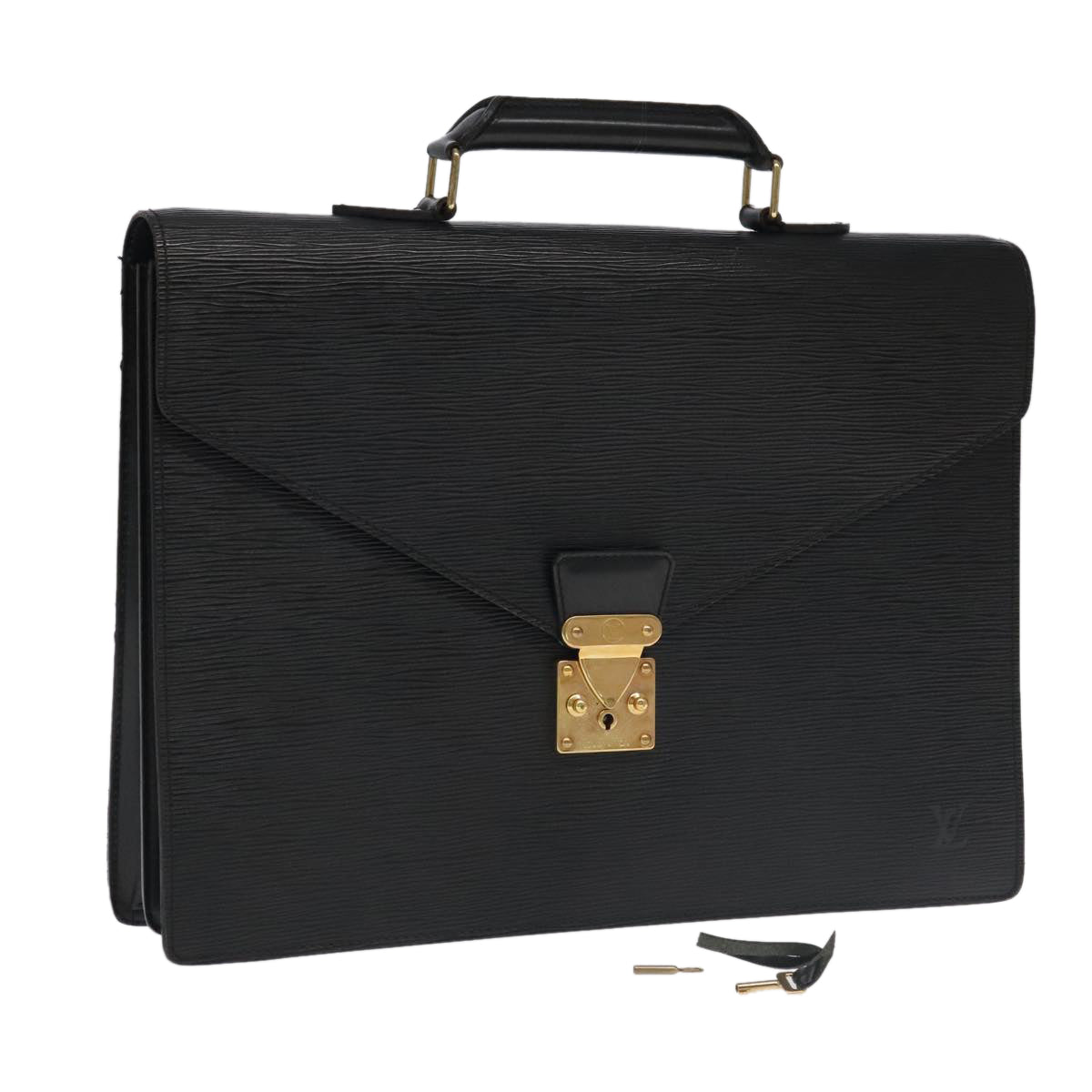 LOUIS VUITTON Epi Serviette Ambassador Business Bag Black M54412 LV ep6235
