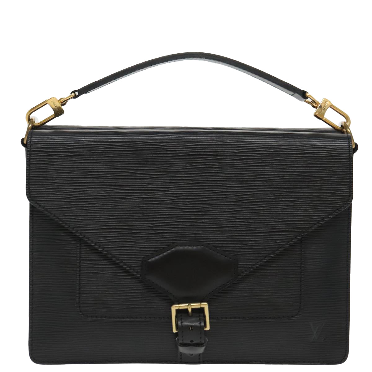 LOUIS VUITTON Epi Biface Clutch Bag Black M52322 LV ep6245