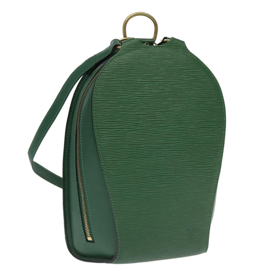 LOUIS VUITTON Epi Mabillon Backpack Green M52234 LV ep6265