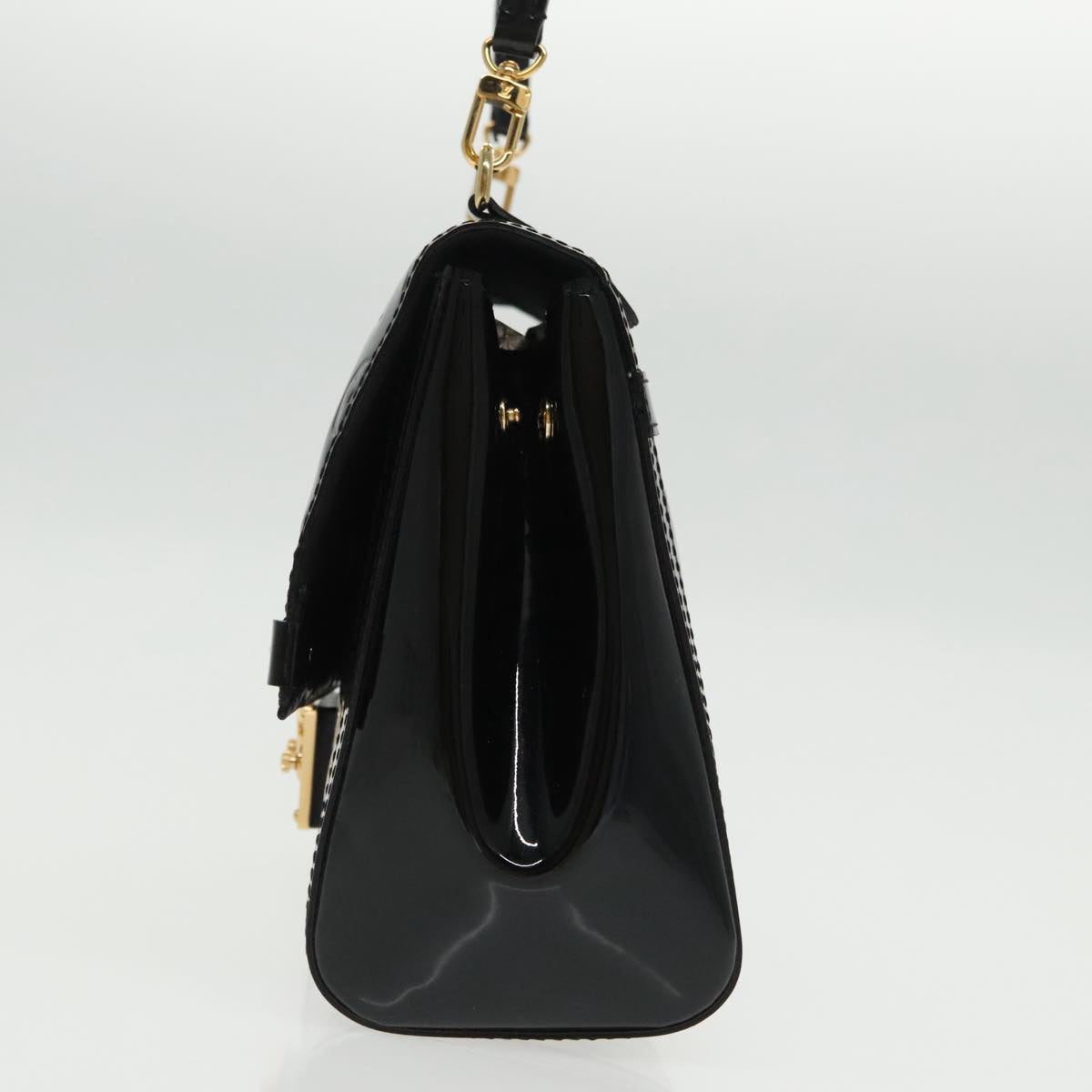 LOUIS VUITTON Vernis Venice Hand Bag Noir Manetic M90275 LV ep6276