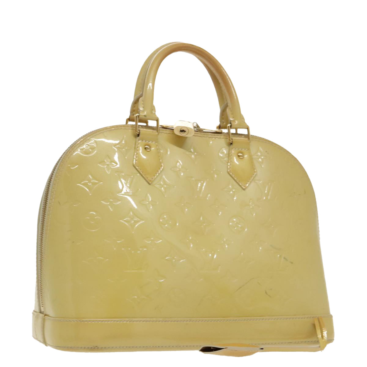 LOUIS VUITTON Monogram Vernis Alma PM Hand Bag Broncorail M91445 LV ep6351