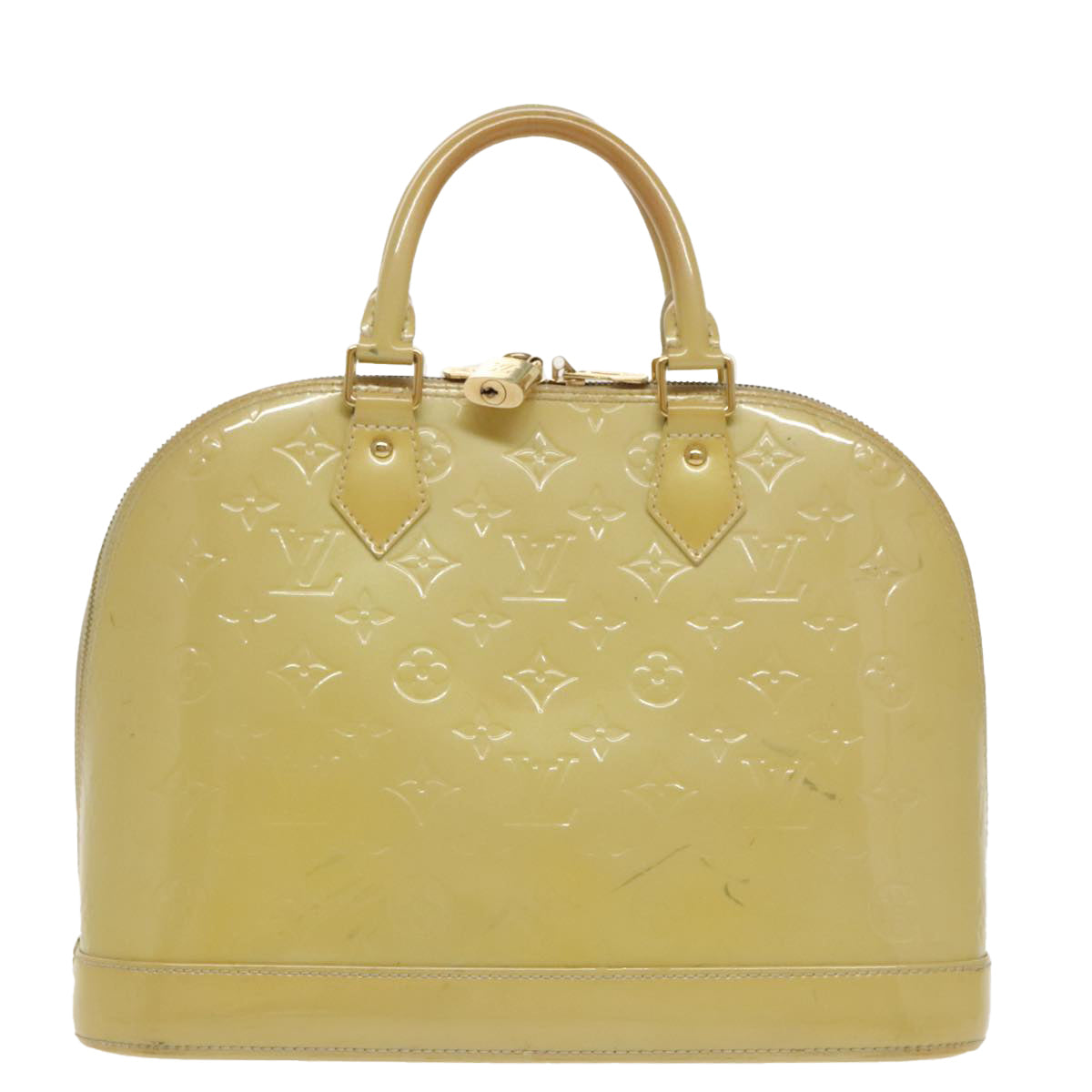 LOUIS VUITTON Monogram Vernis Alma PM Hand Bag Broncorail M91445 LV ep6351