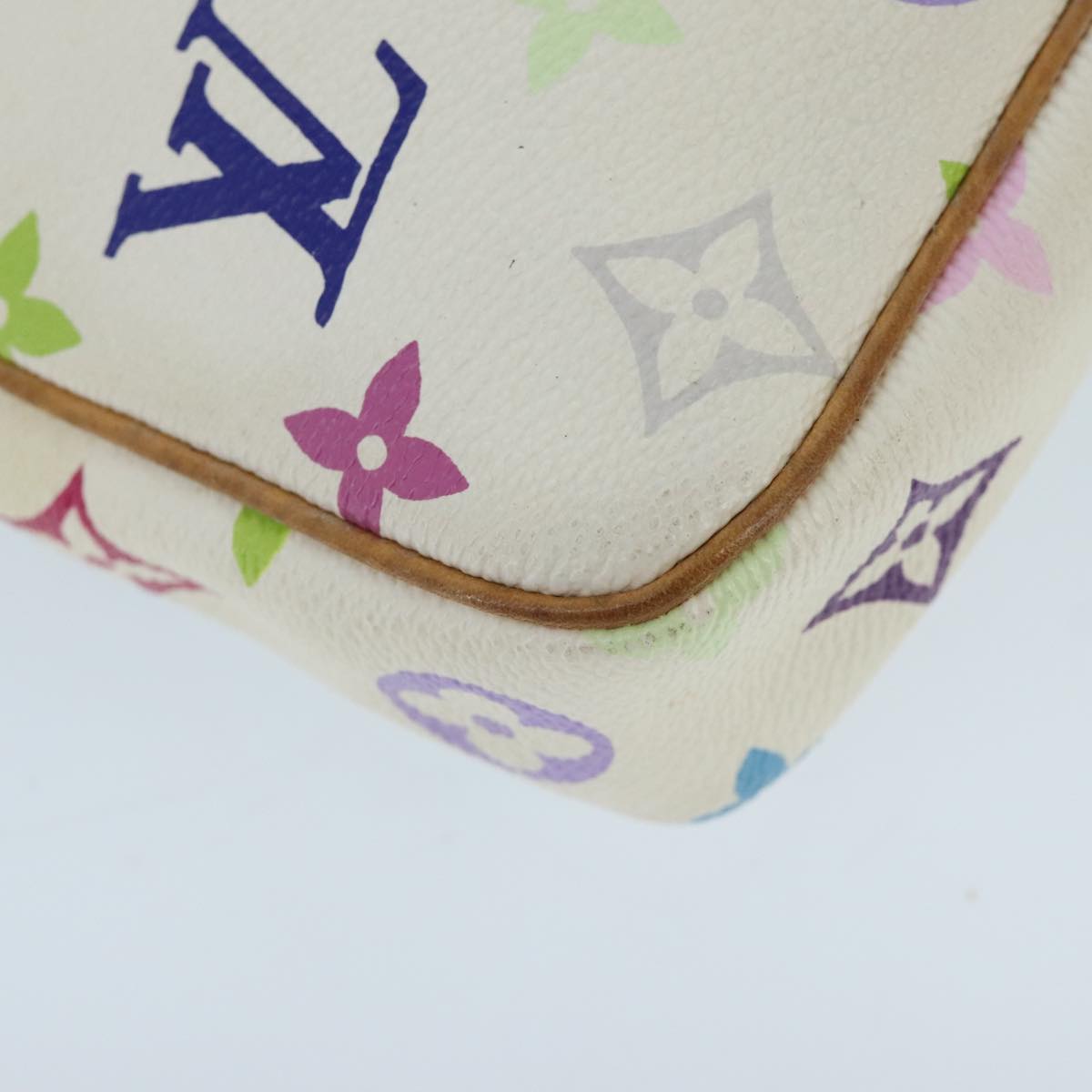 LOUIS VUITTON Monogram Multicolor Pochette Pouch White M92649 LV ep6432