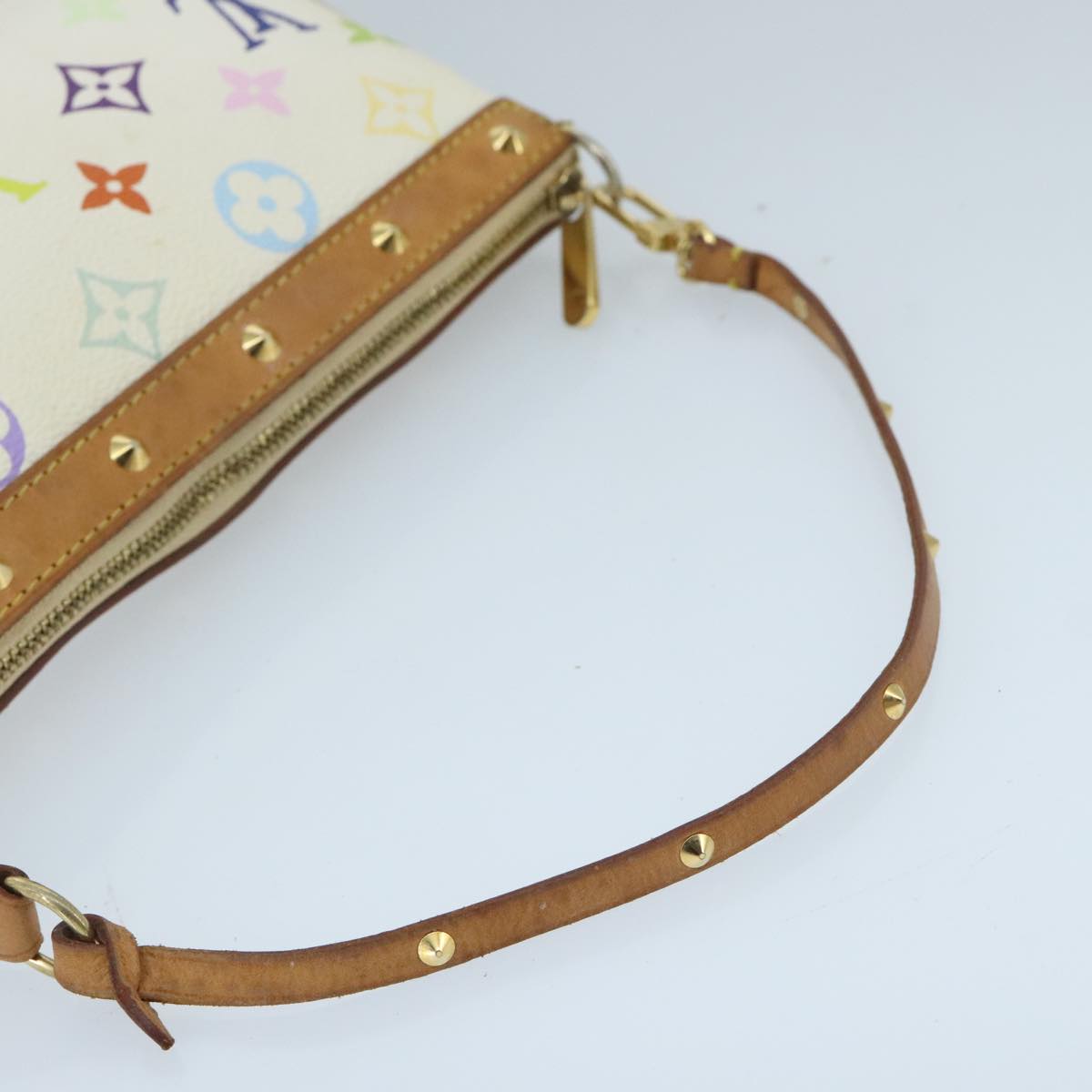 LOUIS VUITTON Monogram Multicolor Pochette Pouch White M92649 LV ep6432