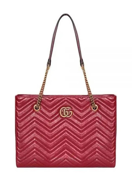 Luxury Gucci Trending 2025 Women's GG Marmont Matelasse Medium Shoulder Bag Red