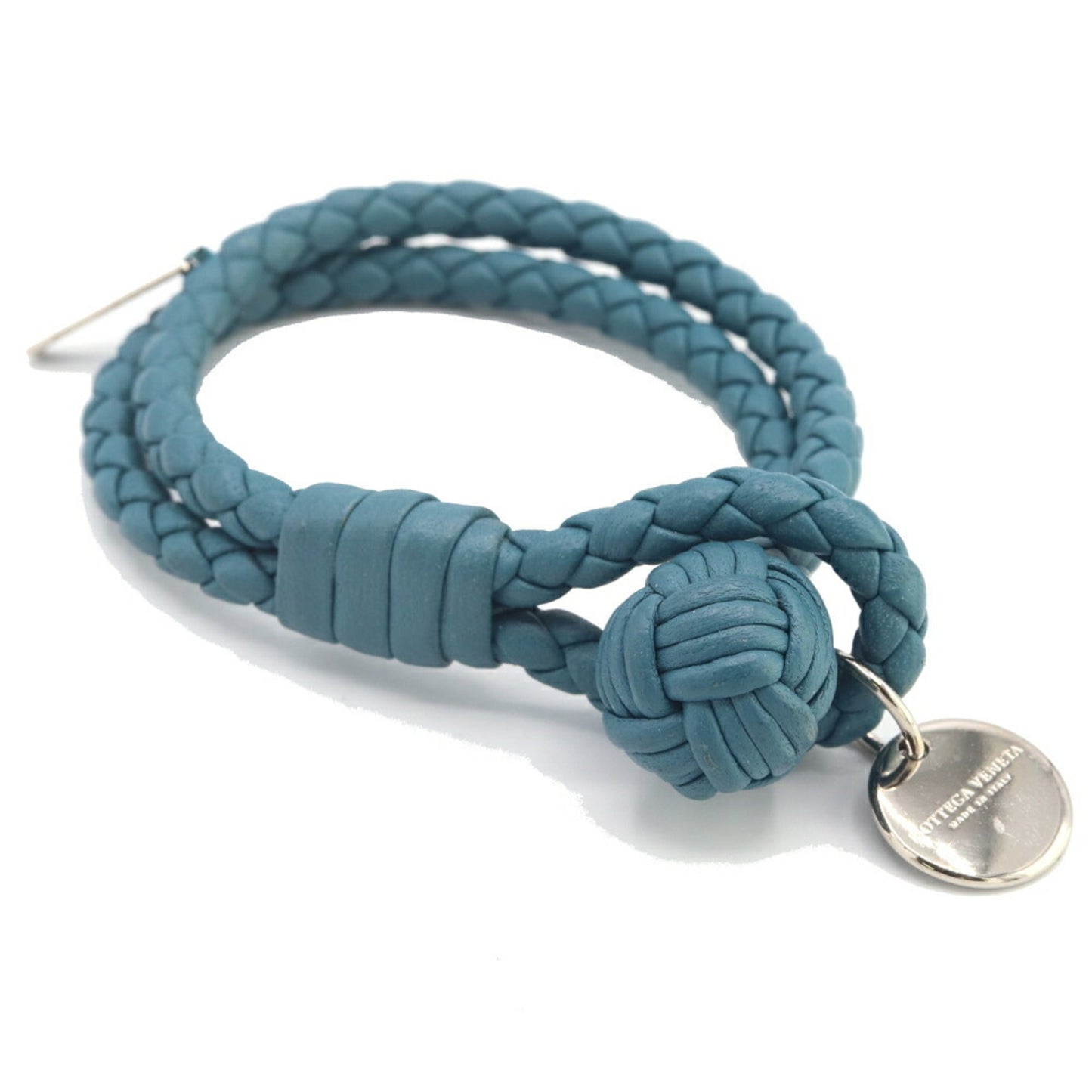 Luxury Bottega Veneta blue  Leather Charm Bracelet ()