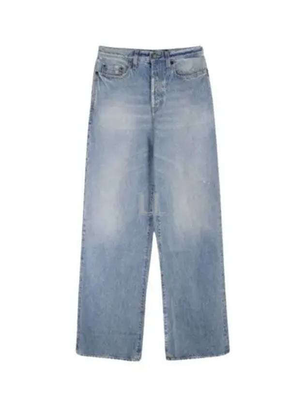 Luxury Saint Laurent Denim Cotton Bootcut Jeans Blue