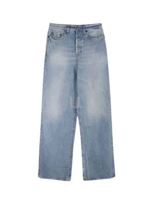 Luxury Saint Laurent Denim Cotton Bootcut Jeans Blue