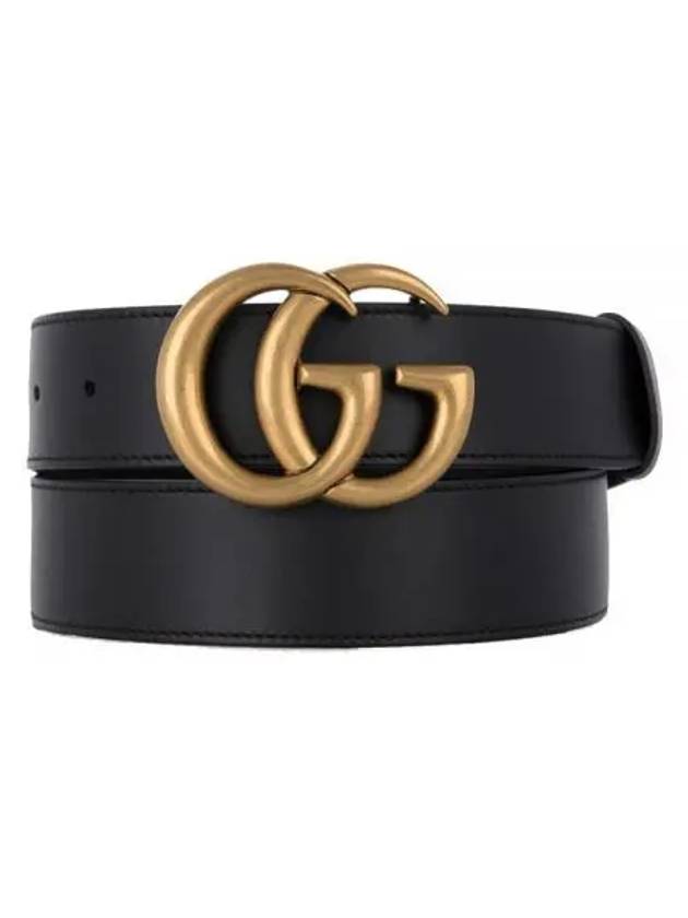 Luxury Gucci Trending 2025 GG Mamont Buckle Leather Belt Black
