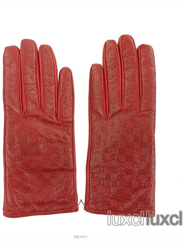 Luxury Gucci Trending 2025 Micro GG Cima Women s Gloves 283418 Unused