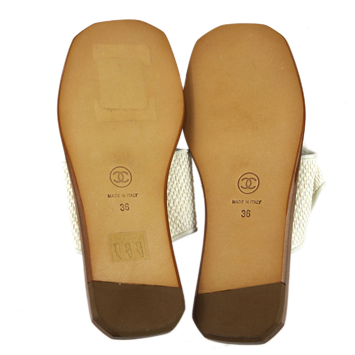 Luxury Chanel * Spring 2001 Mule Sandals Shoes #36