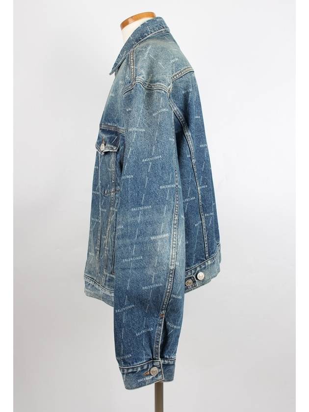 Luxury Balenciaga Multi logo denim jacket 50