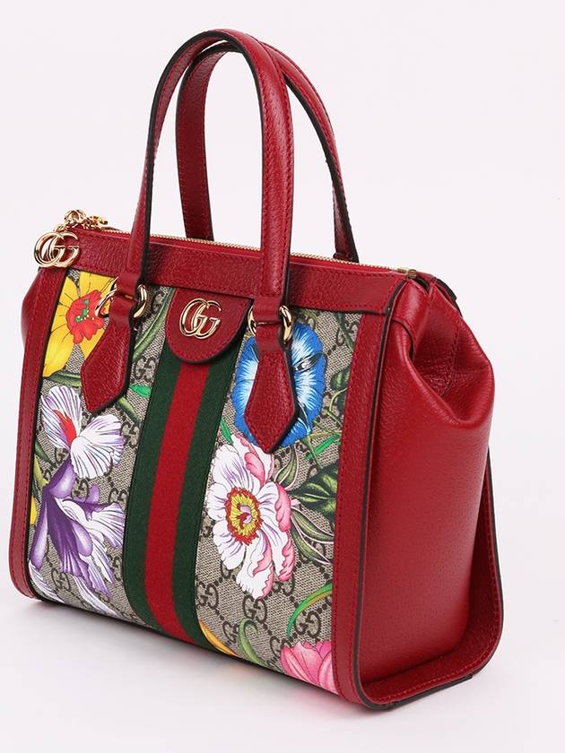 Luxury Gucci Trending 2025 GG gold plated red floral Ophidia shoulder bag 547551