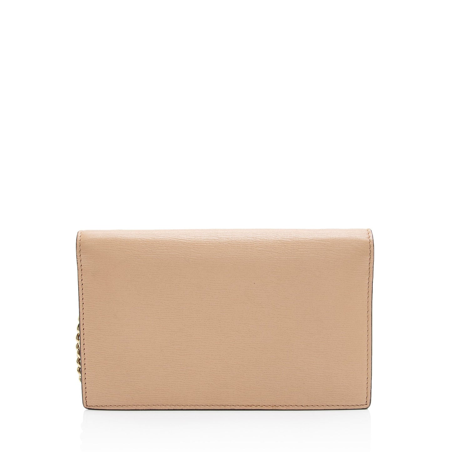 Luxury Gucci Trending 2025 Grained Calfskin Interlocking G Chain Wallet