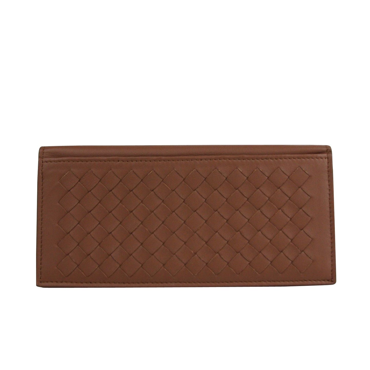 Luxury Bottega Veneta Men's Woven Leather Long Bifold Wallet