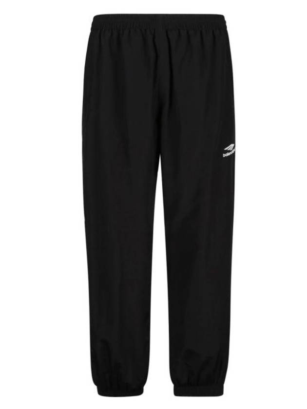 Luxury Balenciaga Logo Print Training Jogger Track Pants Black