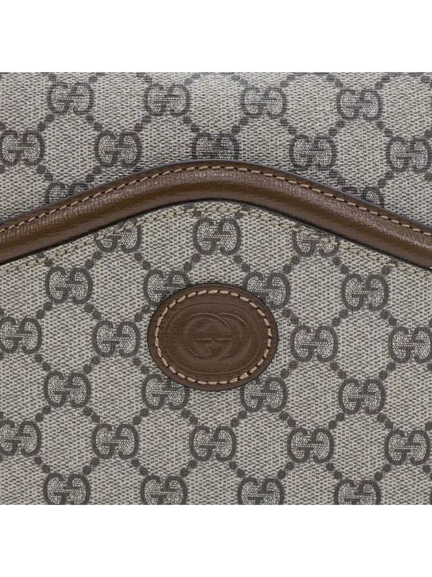 Luxury Gucci Trending 2025 GG Supreme Interlocking G Detail Messenger Bag Beige Ebony