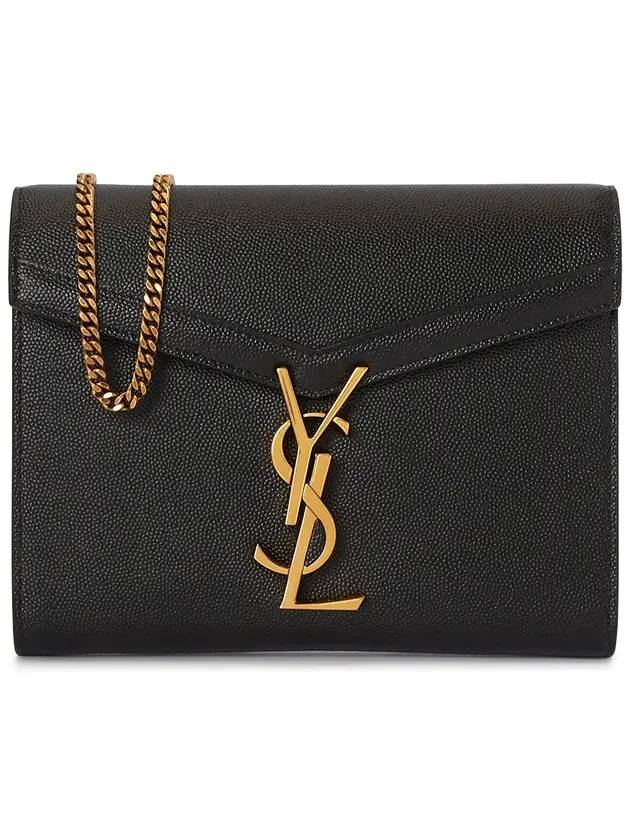 Luxury Saint Laurent Cassandra Monogram Chain Shoulder Bag Black