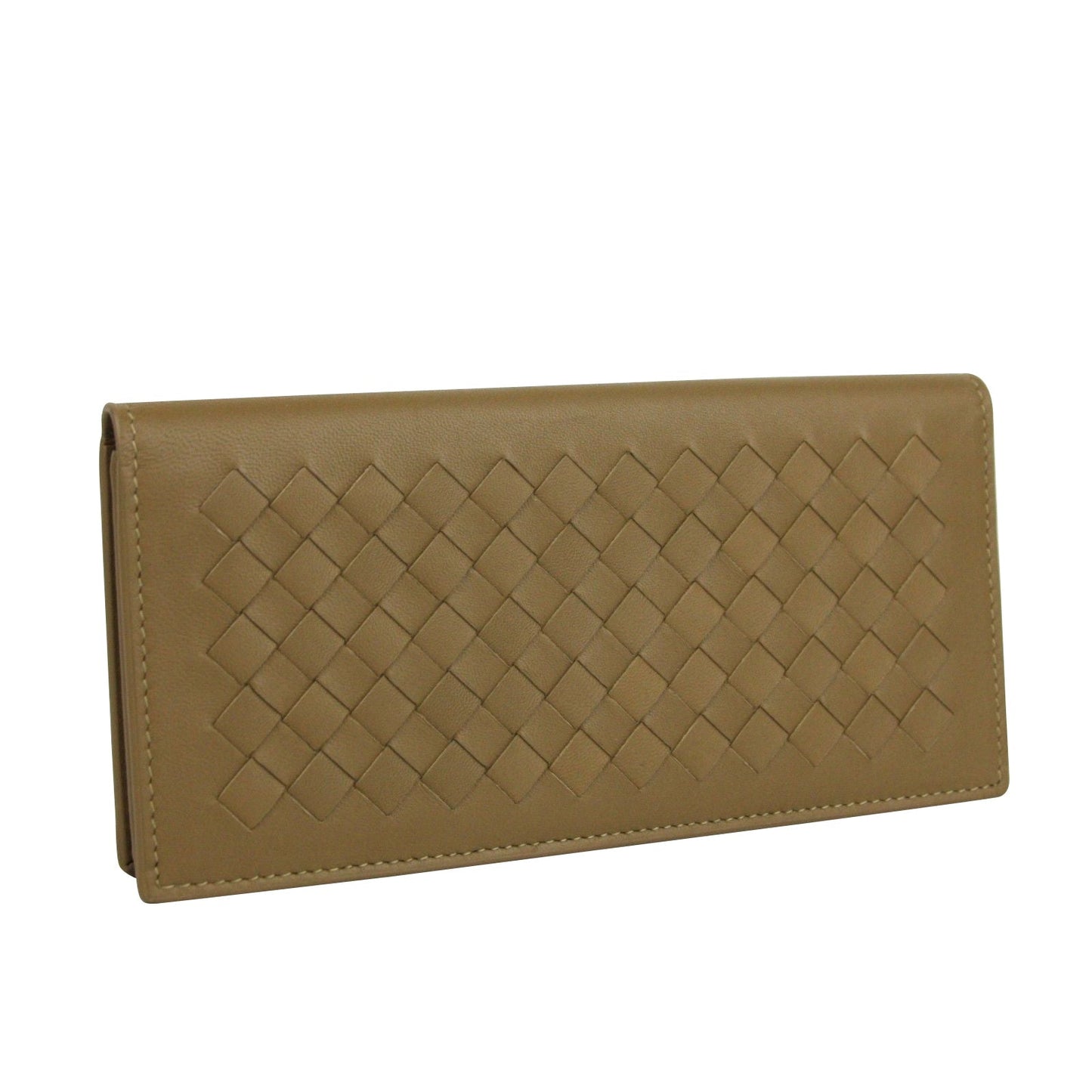 Luxury Bottega Veneta Men's Woven Leather Long Bifold Wallet