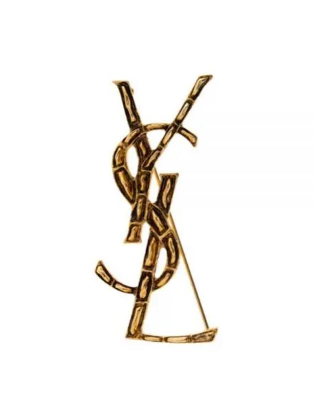 Luxury Saint Laurent Opium YSL Crocodile Brooch Gold