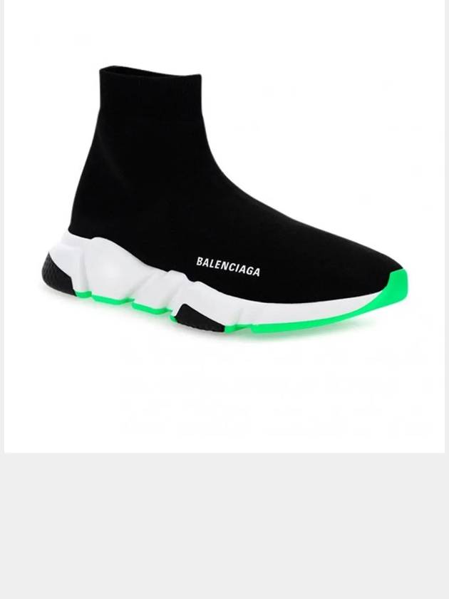 Luxury Balenciaga Speed Runner High Top Sneakers Black Green