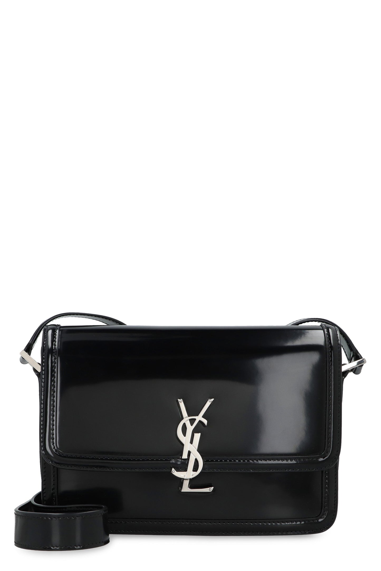 Luxury Saint Laurent Men's Solferino Leather Messenger Bag in Black | 711039AAB9H Color 1000