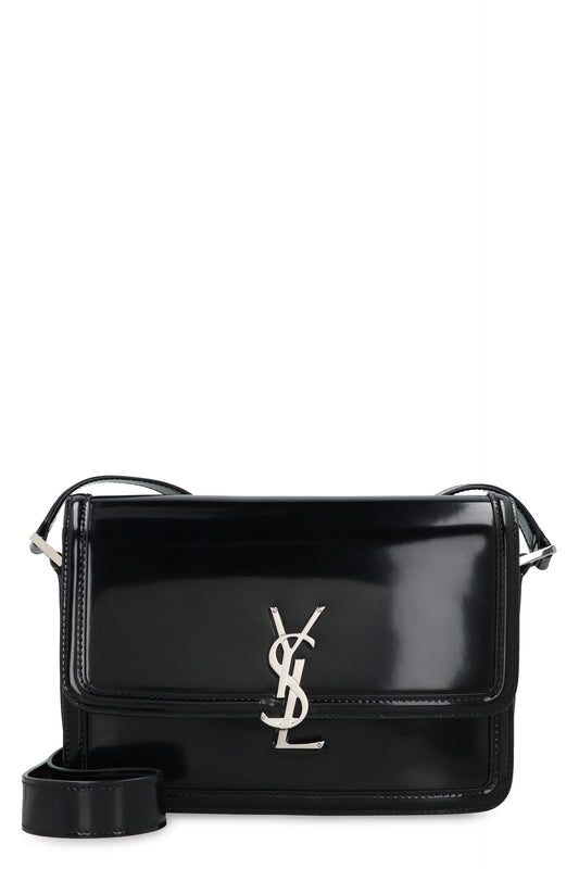 Luxury Saint Laurent Men's Solferino Leather Messenger Bag in Black | 711039AAB9H Color 1000