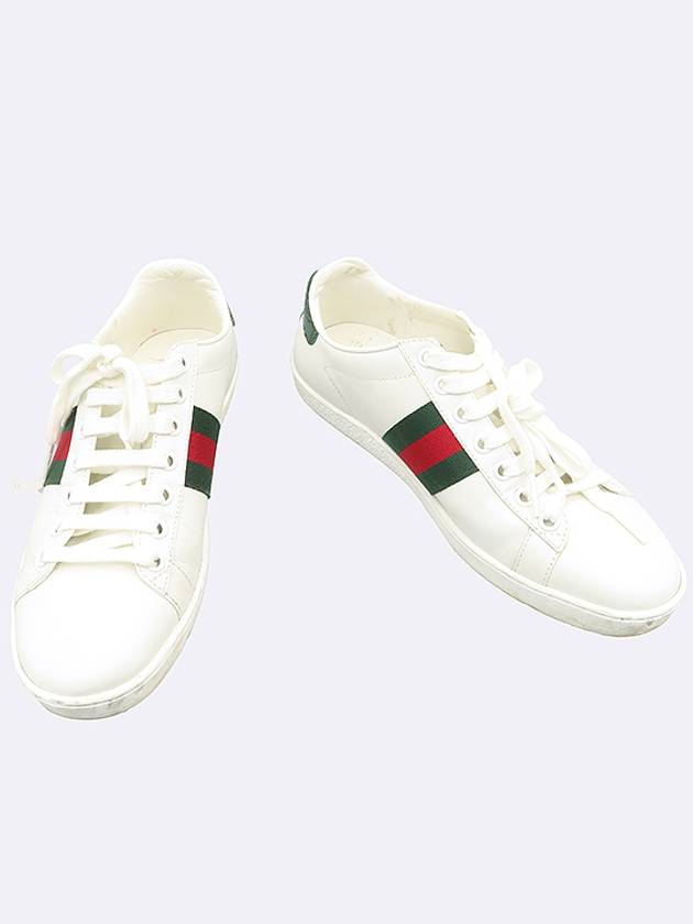 Luxury Gucci Trending 2025 Luxury Gucci Trending 2025 387993 White Color Leather Green Red Three Stripes Detail Ace Snake Pattern Lace Up Women s Sneakers 35