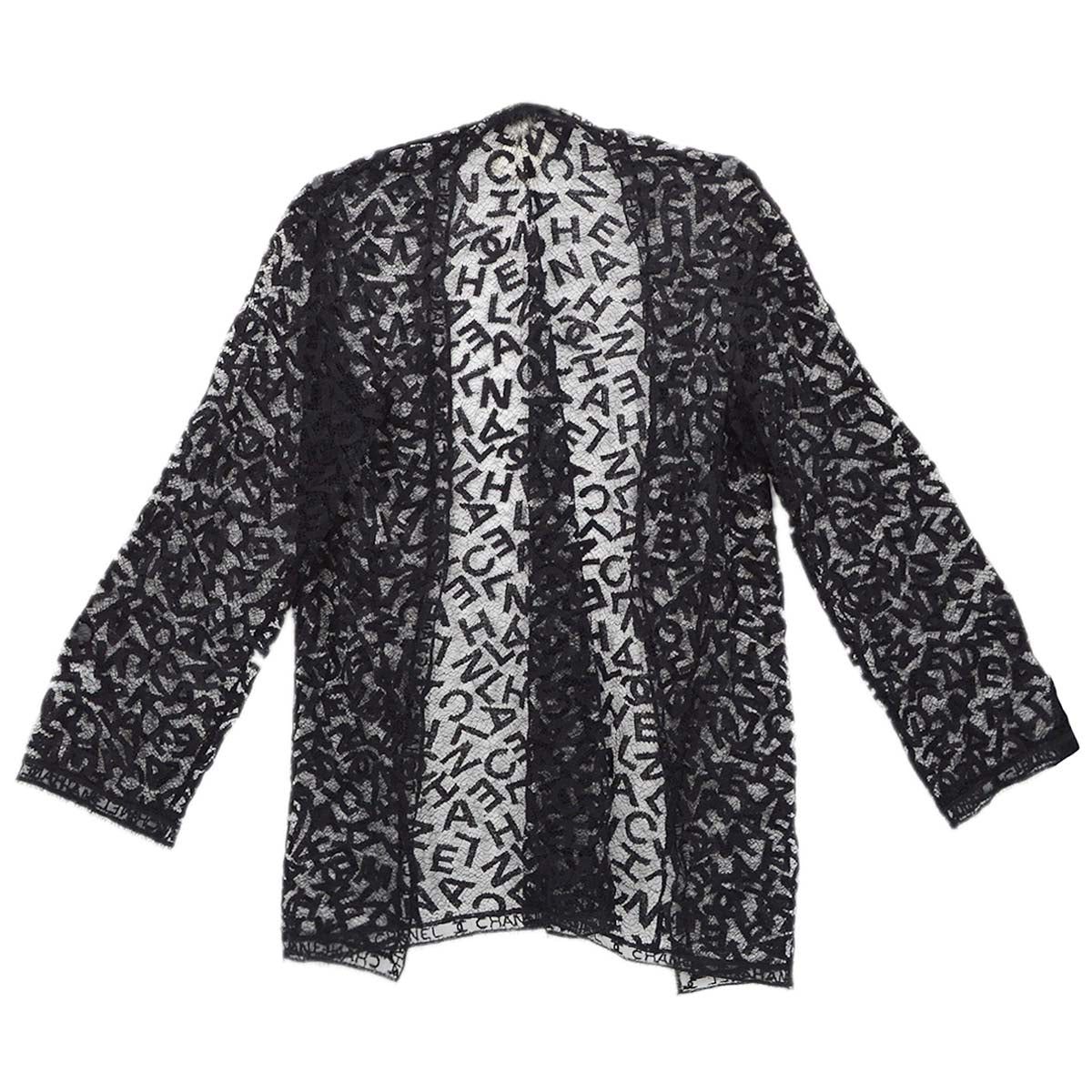 Chanel Lace Cardigan Black 98A #36