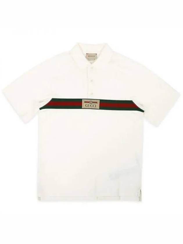 Luxury Gucci Trending 2025 Kids Logo Label Cotton Polo Shirt Ivory
