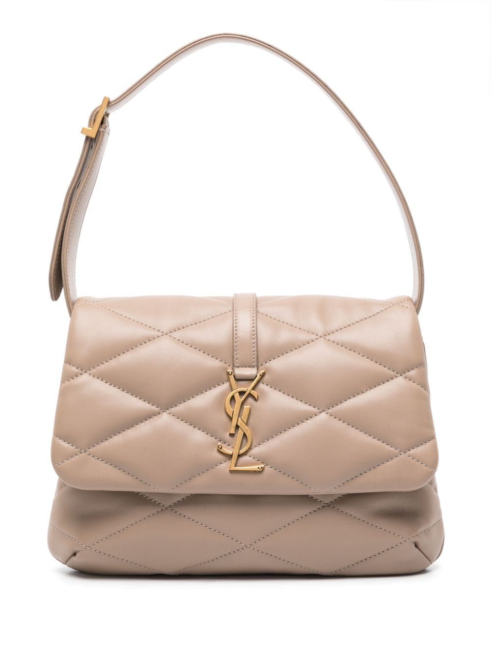 Luxury Saint Laurent Women's Le5A7 Taupe Padded Shoulder Bag in Dustygrey | 698567AAAO017221722