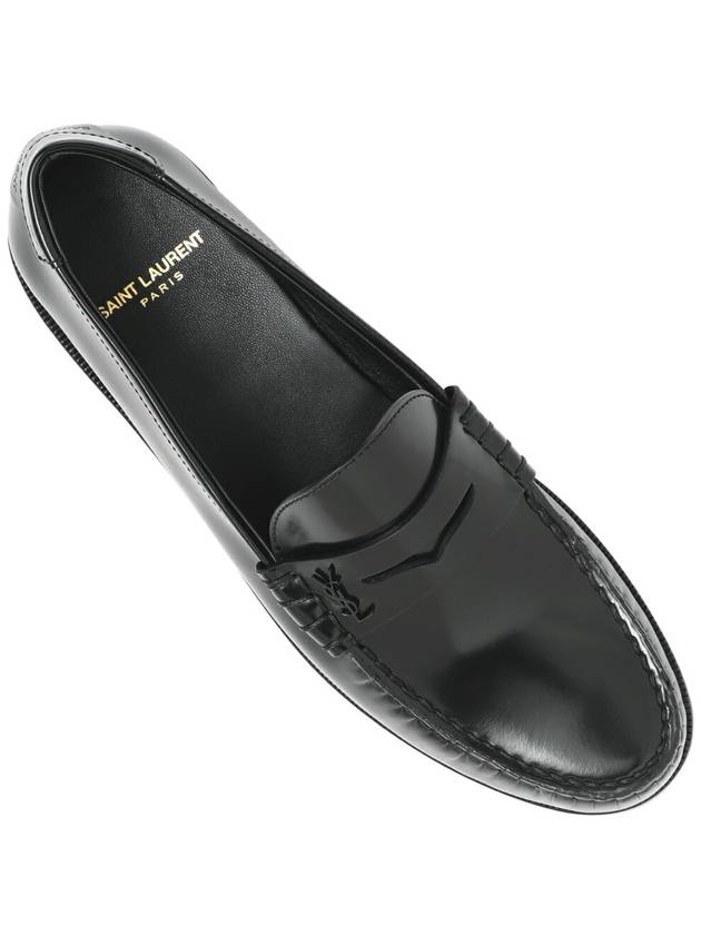 Luxury Saint Laurent Women's Monogram Le Penny Loafer Black