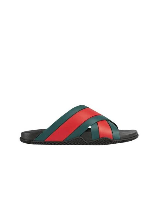 Luxury Gucci Trending 2025 X Strap Web Rubber Slippers