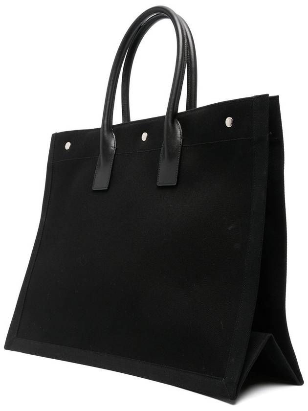 Luxury Saint Laurent Rive Gauche Lino Legend Large Tote Bag Black