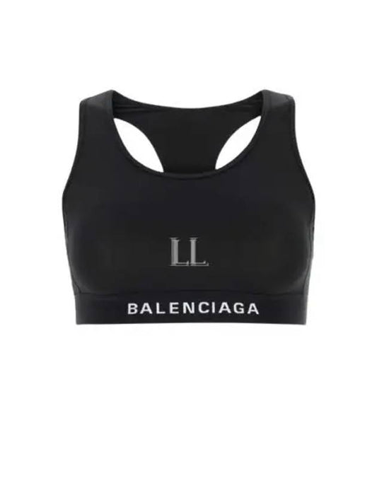 Luxury Balenciaga WoMen's Athletic Sports Bra Black