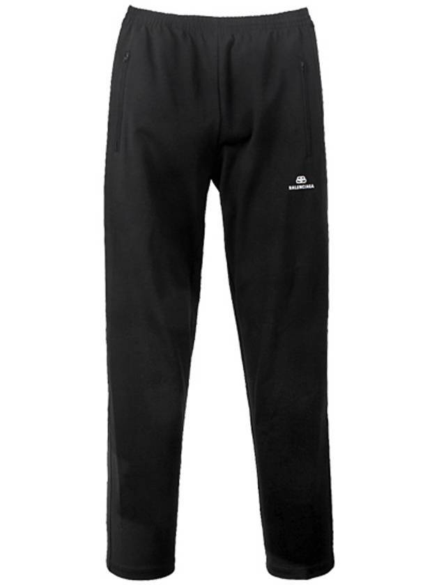 Luxury Balenciaga BB Logo Jogger Track Pants Black