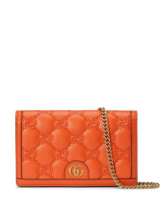 Luxury Gucci Trending 2025 GG embossed logo chain wallet 723787UM8IG