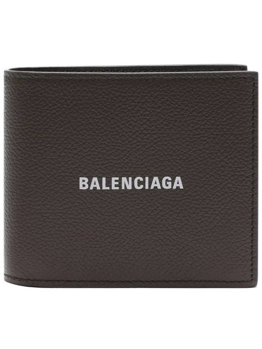 Luxury Balenciaga Cash Square Folded Wallet Dark Green