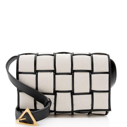 Luxury Bottega Veneta Puffed Canvas Cassette Crossbody