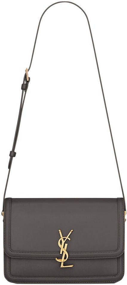Luxury Saint Laurent Women's Solferino Logo Plaque Shoulder Bag in 1112 | 6343050SX0W1112