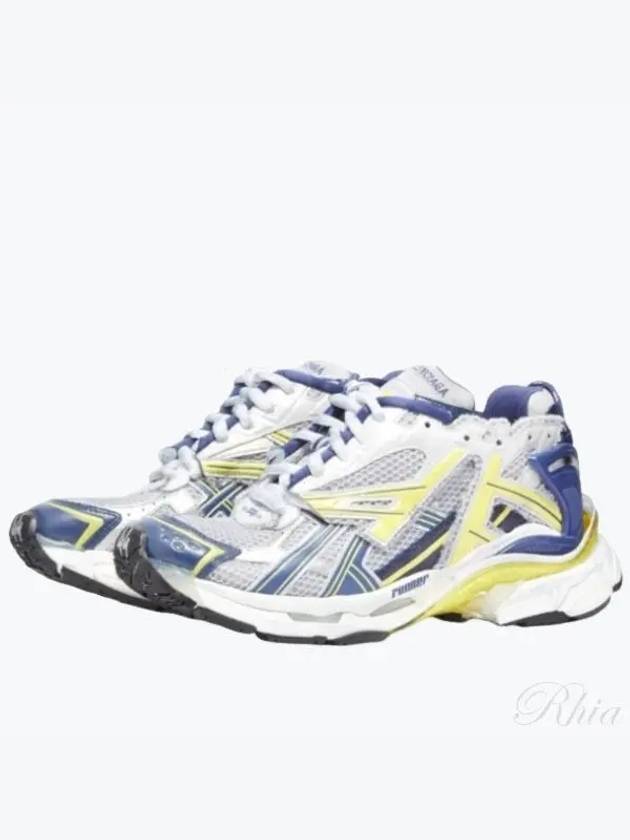 Luxury Balenciaga Runner Low Top Sneakers White Blue Yellow