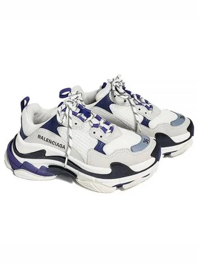 Luxury Balenciaga Triple S Trainer Low Top Sneakers White Purple