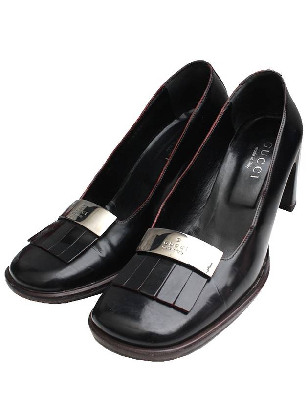 Luxury Gucci Trending 2025 Black chunky heel shoes 37 half C