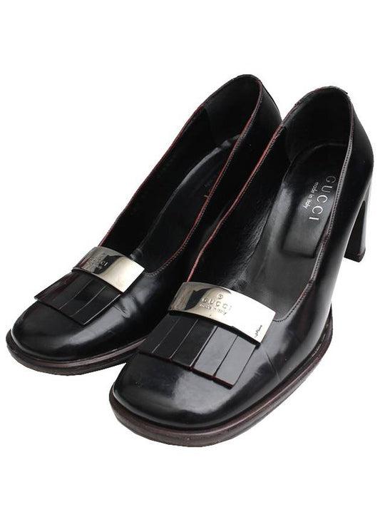 Luxury Gucci Trending 2025 Black chunky heel shoes 37 half C