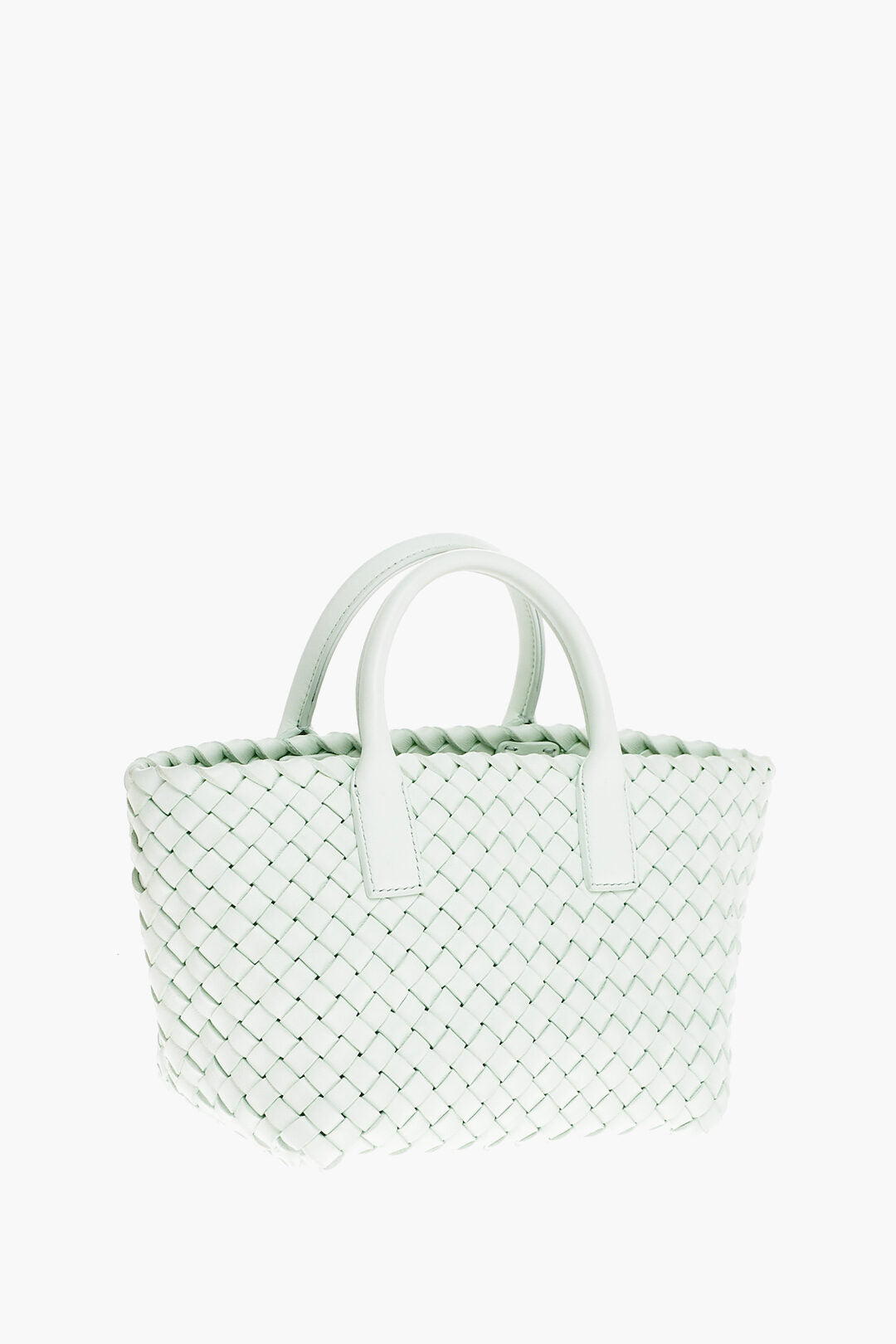 Luxury Bottega Veneta Braided Leather Cabat Tote Bag With Removable Shoulder Strap