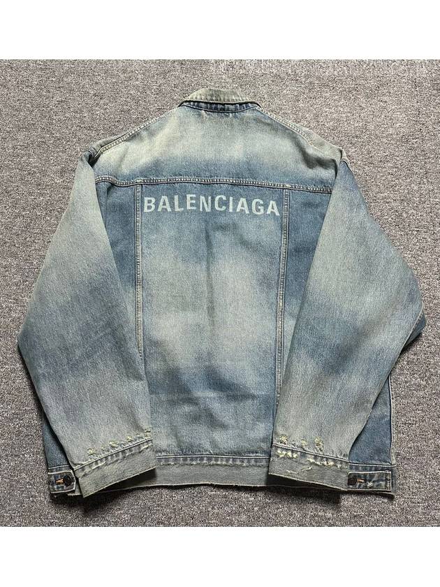 Luxury Balenciaga logo print denim jacket 110