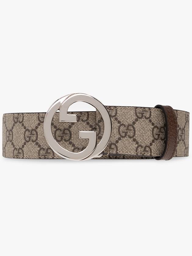 Luxury Gucci Trending 2025 GG Supreme Two-tone Belt Beige