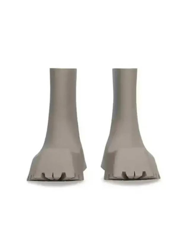 Luxury Balenciaga Square Toe Rubber Rain Boots Beige