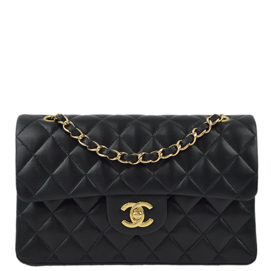 Chanel 2004-2005 Lambskin Small Classic Double Flap Shoulder Bag