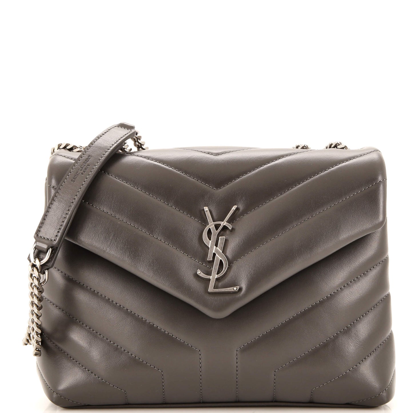 Luxury Saint Laurent Loulou Shoulder Bag Matelasse Chevron Leather Small